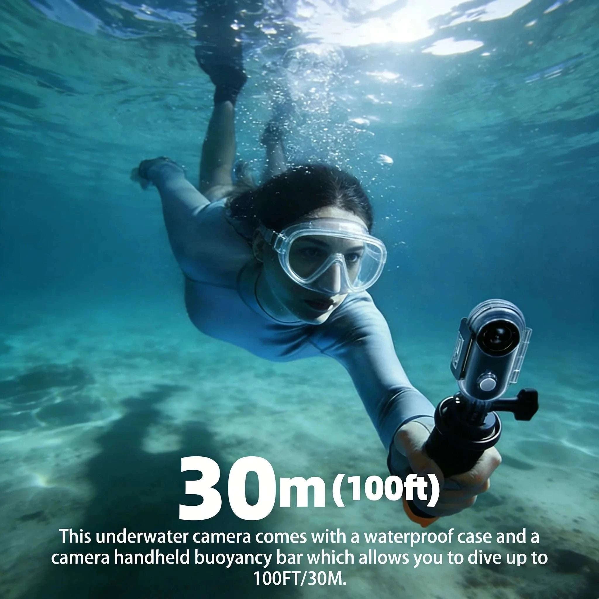 Mini 4K Action Camera with WiFi, Magnetic Mount & 30M Waterproof-