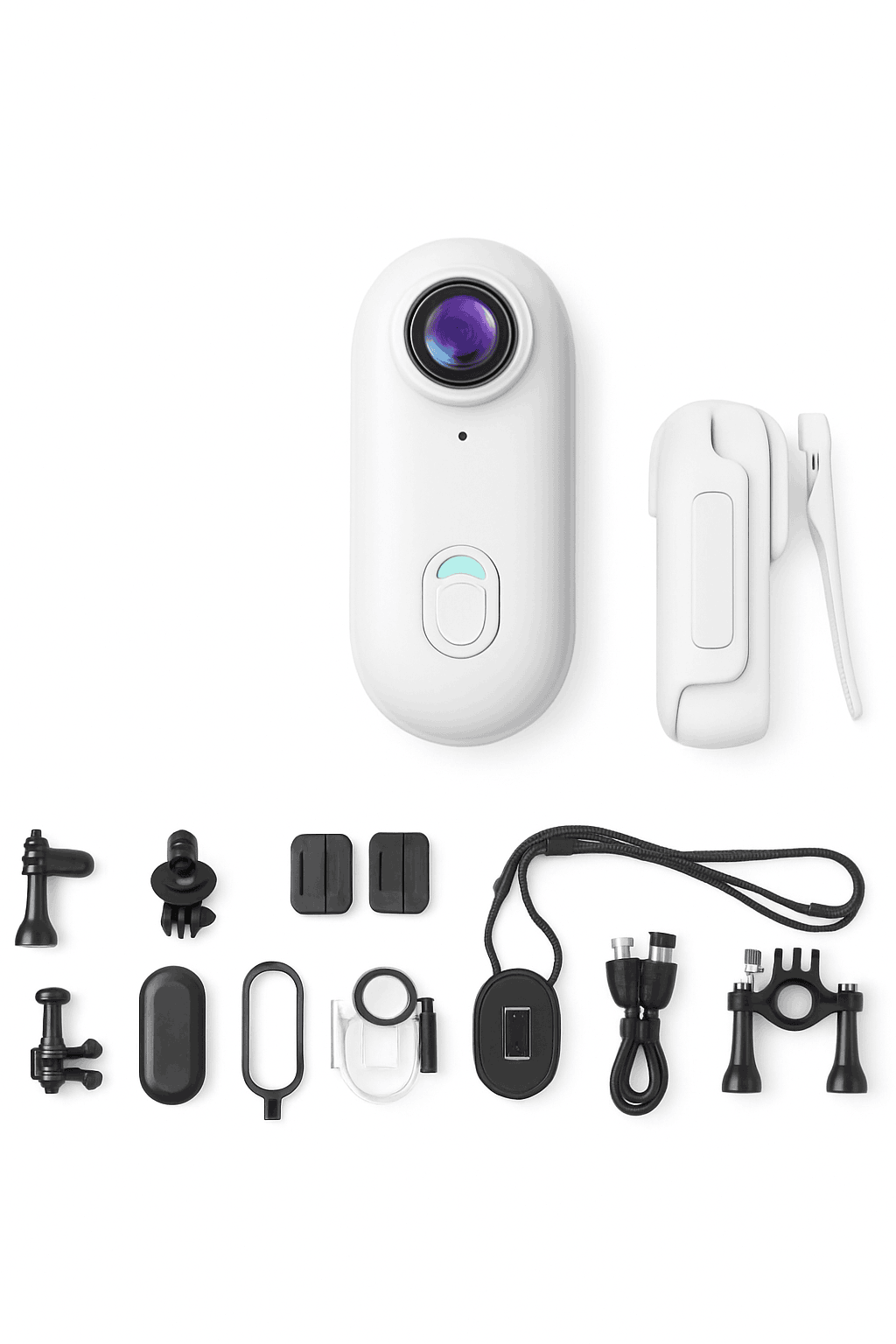 Mini 4K Action Camera with WiFi, Waterproof Helmet Body Cam-1080P-Black / no card