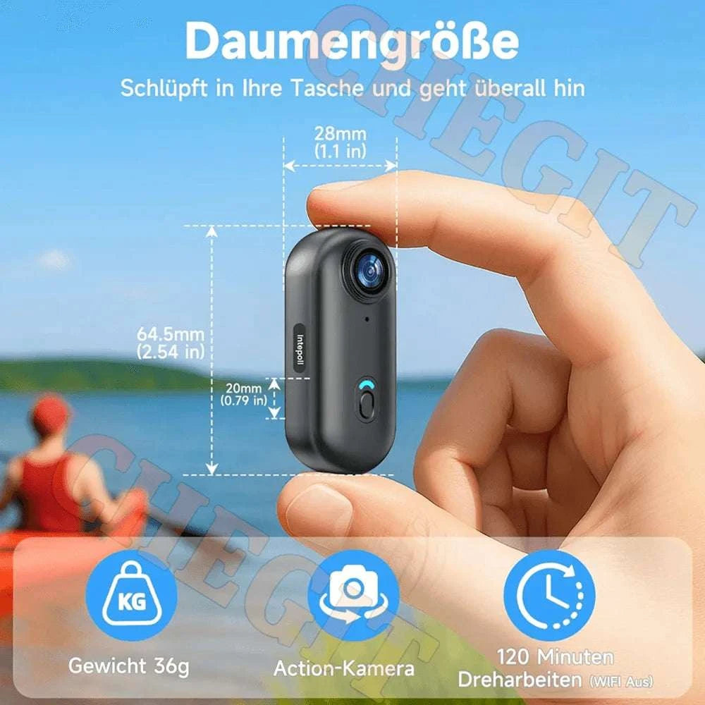 Mini 4K WiFi Action Camera Waterproof Body & POV Recorder-4K-White / NO Card