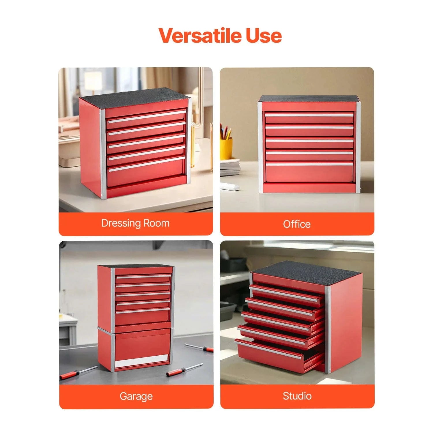 Mini 5-Drawer Metal Tool Box – Compact Organizer for Tools & Small Items-Balck / CZECH REPUBLIC