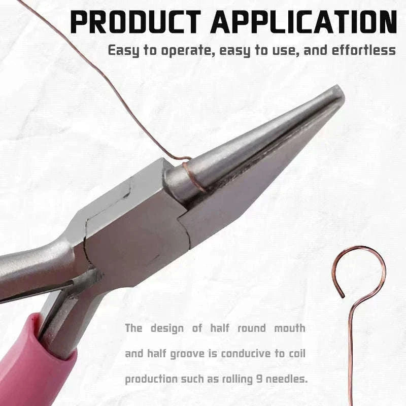 Mini 5-Inch Wire Looping Pliers for Precise Jewelry Making-