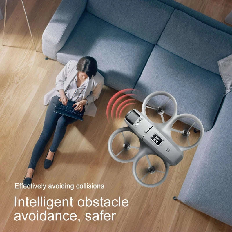 Mini 8K Dual‑Camera Drone with GPS and Obstacle Avoidance-Grey-8K HD-VR