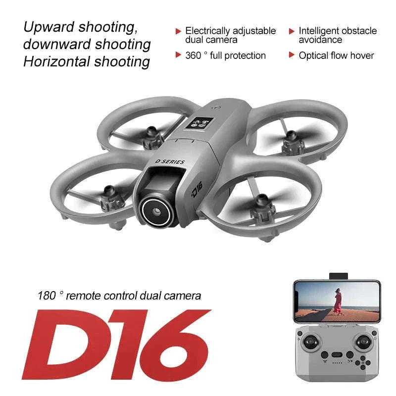 Mini 8K Dual‑Camera Drone with GPS and Obstacle Avoidance-Grey-8K HD-VR