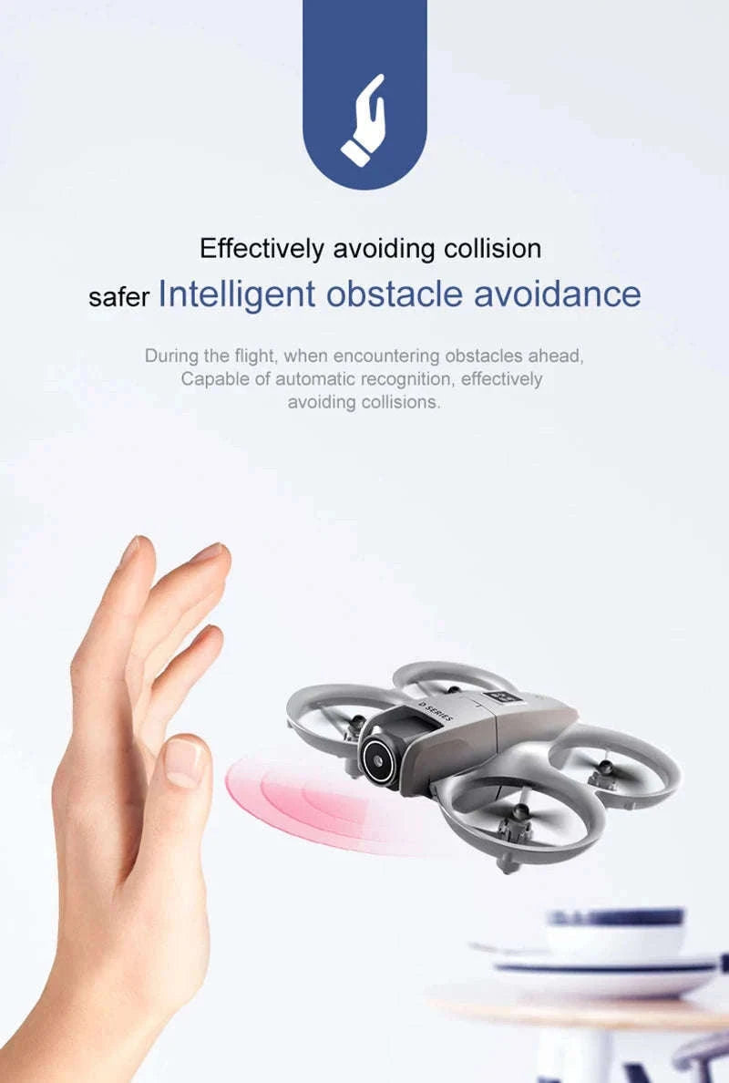 Mini 8K Dual‑Camera Drone with GPS and Obstacle Avoidance-Grey-8K HD-VR