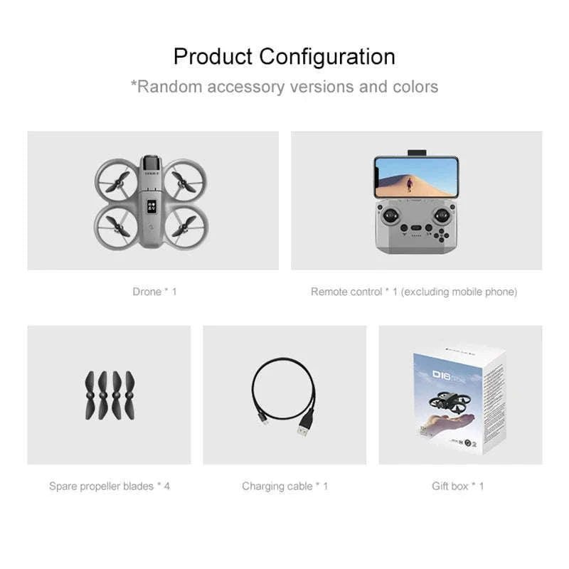 Mini 8K Dual‑Camera Drone with GPS and Obstacle Avoidance-Grey-8K HD-VR