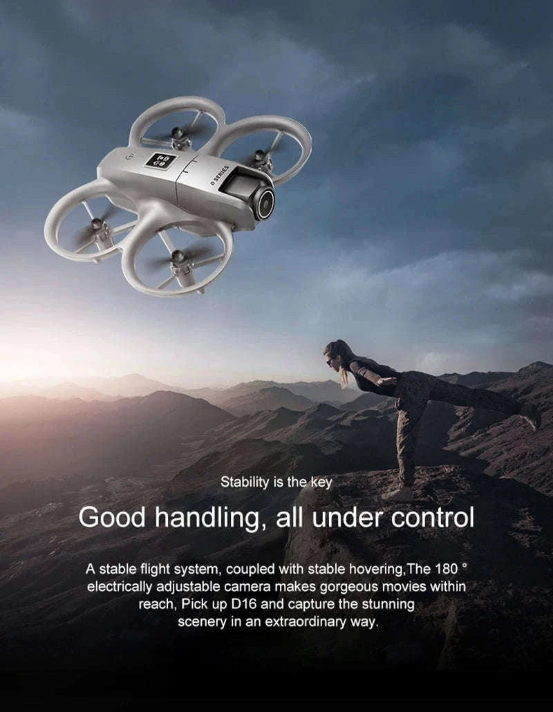 Mini 8K Dual‑Camera Drone with GPS and Obstacle Avoidance-Grey-8K HD-VR