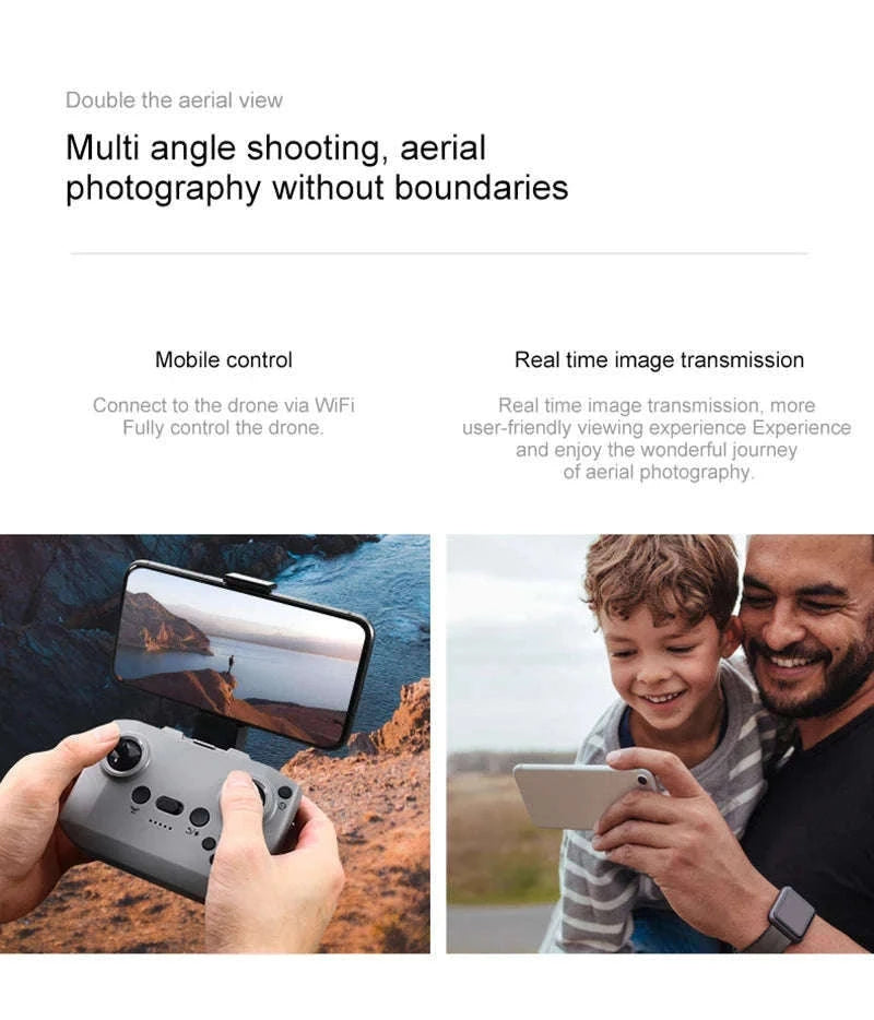 Mini 8K Dual‑Camera Drone with GPS and Obstacle Avoidance-Grey-8K HD-VR