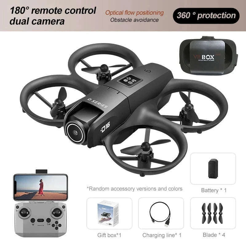 Mini 8K Dual‑Camera Drone with GPS and Obstacle Avoidance-Grey-8K HD-VR