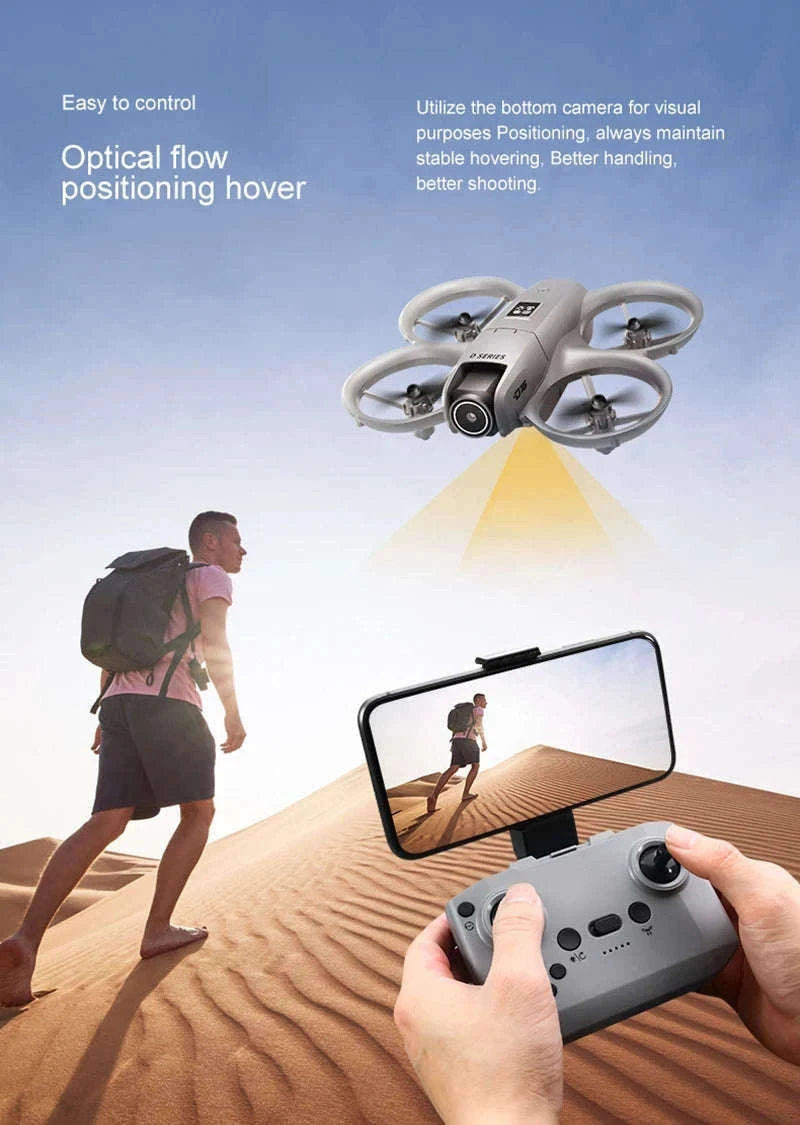 Mini 8K Dual‑Camera Drone with GPS and Obstacle Avoidance-Grey-8K HD-VR