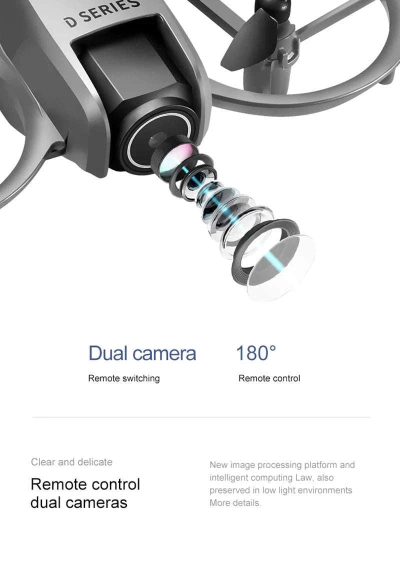 Mini 8K Dual‑Camera Drone with GPS and Obstacle Avoidance-Grey-8K HD-VR