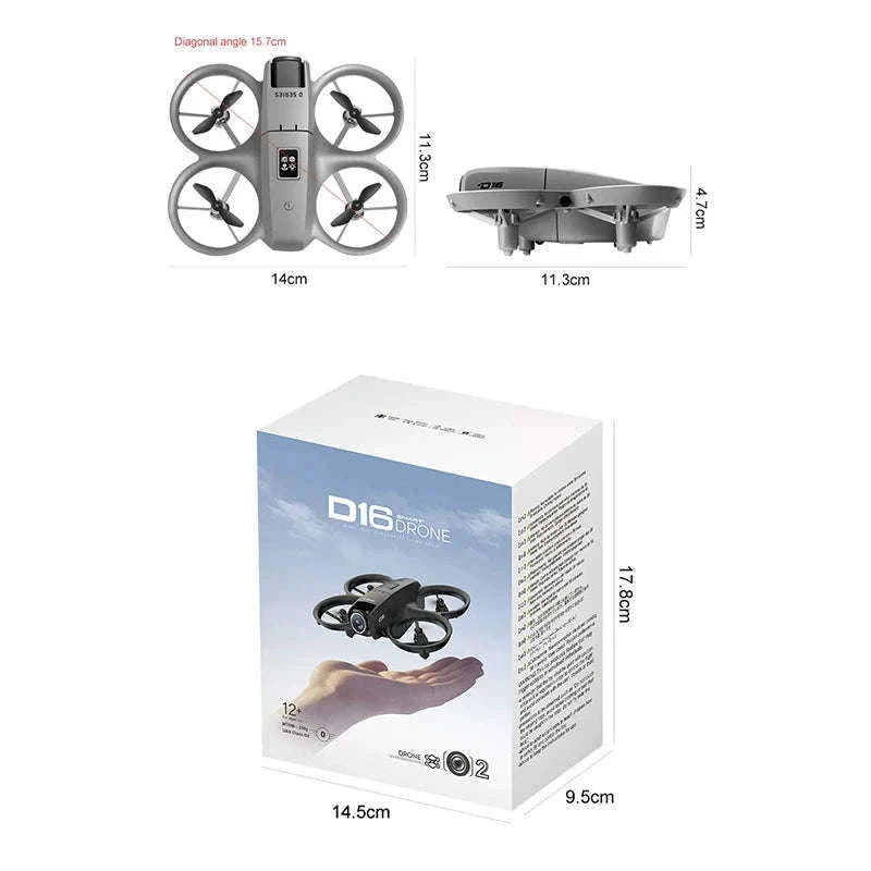 Mini 8K Dual‑Camera Drone with GPS and Obstacle Avoidance-Grey-8K HD-VR