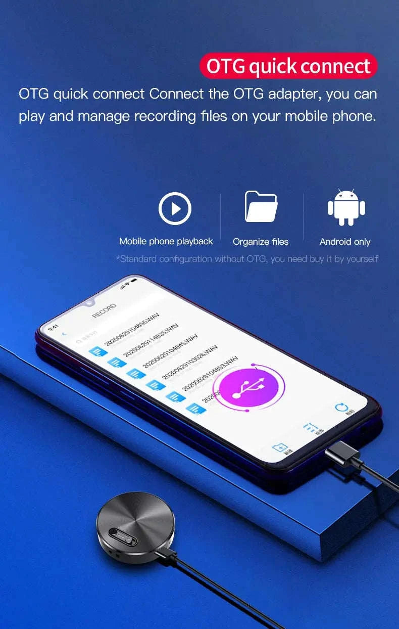 Mini Activated Voice Recorder with USB Storage-black / 32 GB