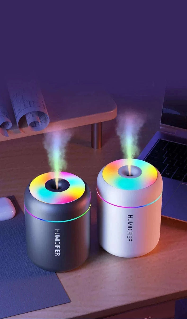 Mini Air Humidifier USB Aroma Diffuser for Dry Spaces-WHITE