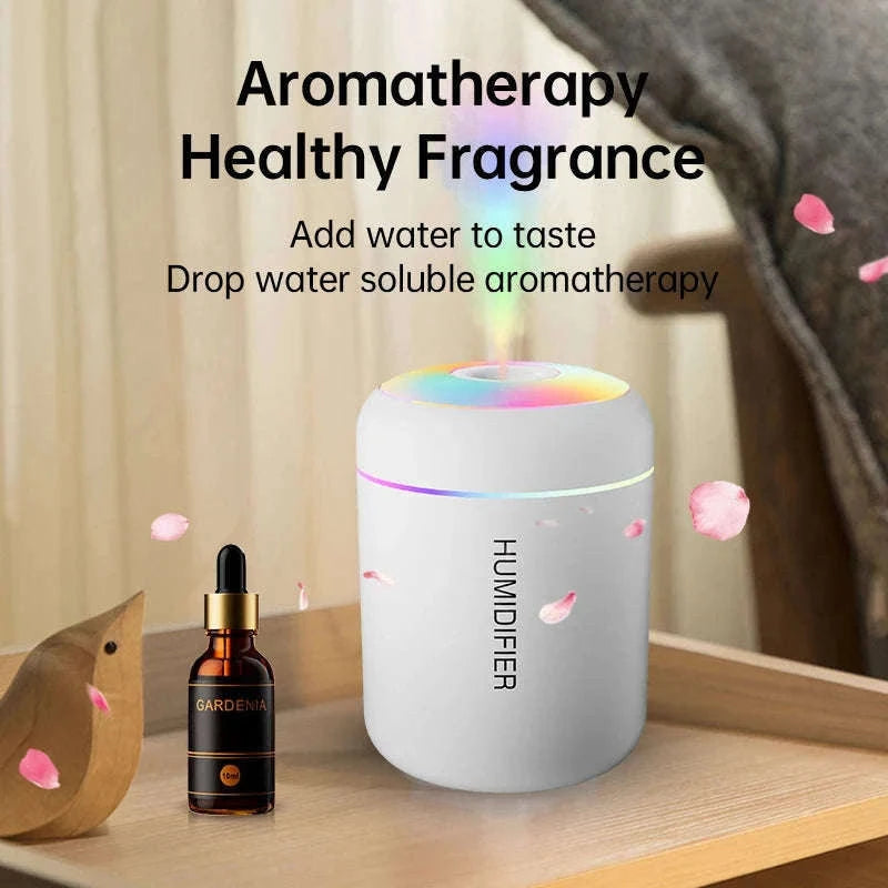 Mini Air Humidifier USB Aroma Diffuser for Dry Spaces-WHITE