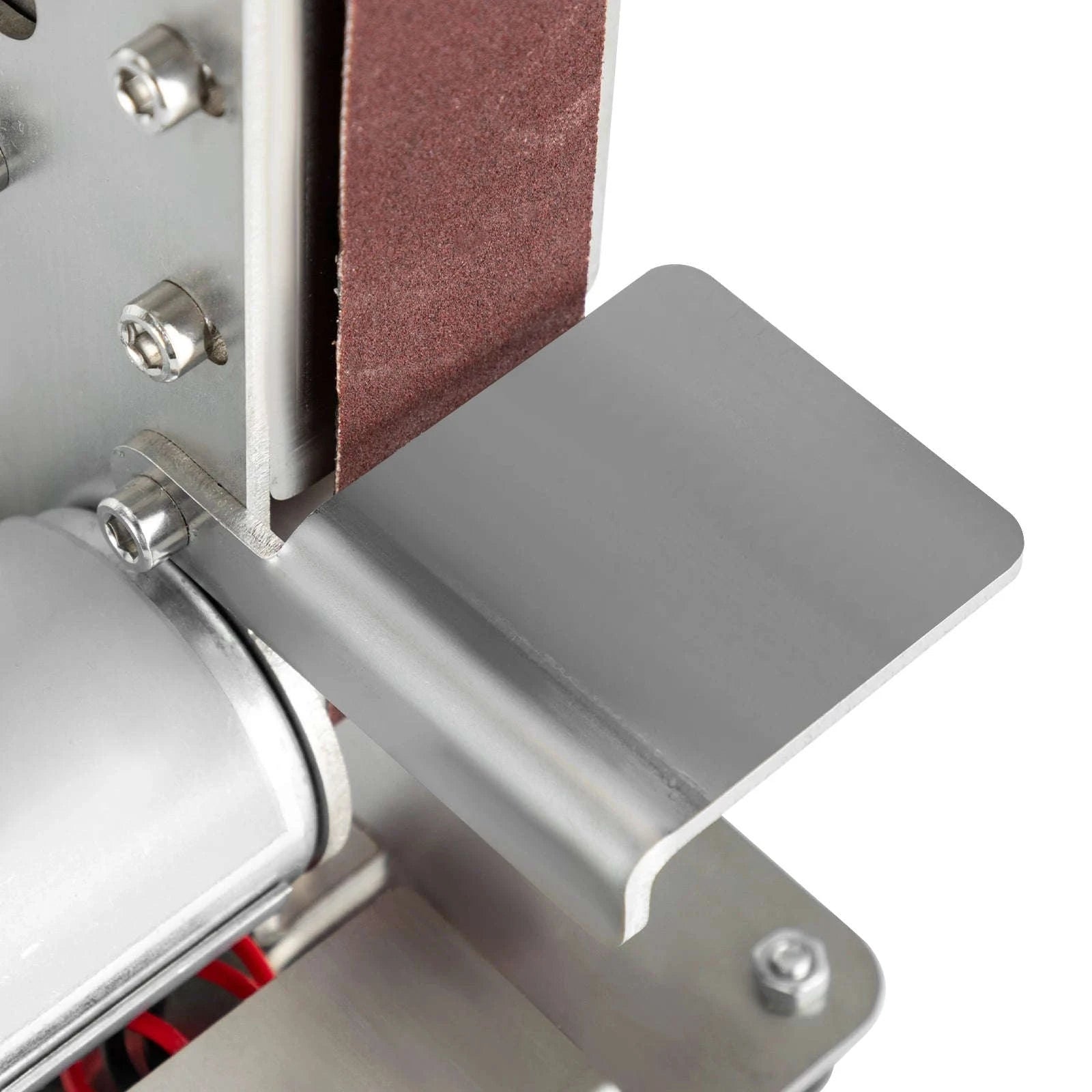 Mini Belt Sander with Adjustable Speed and Stainless Steel Body-Silver / GERMANY