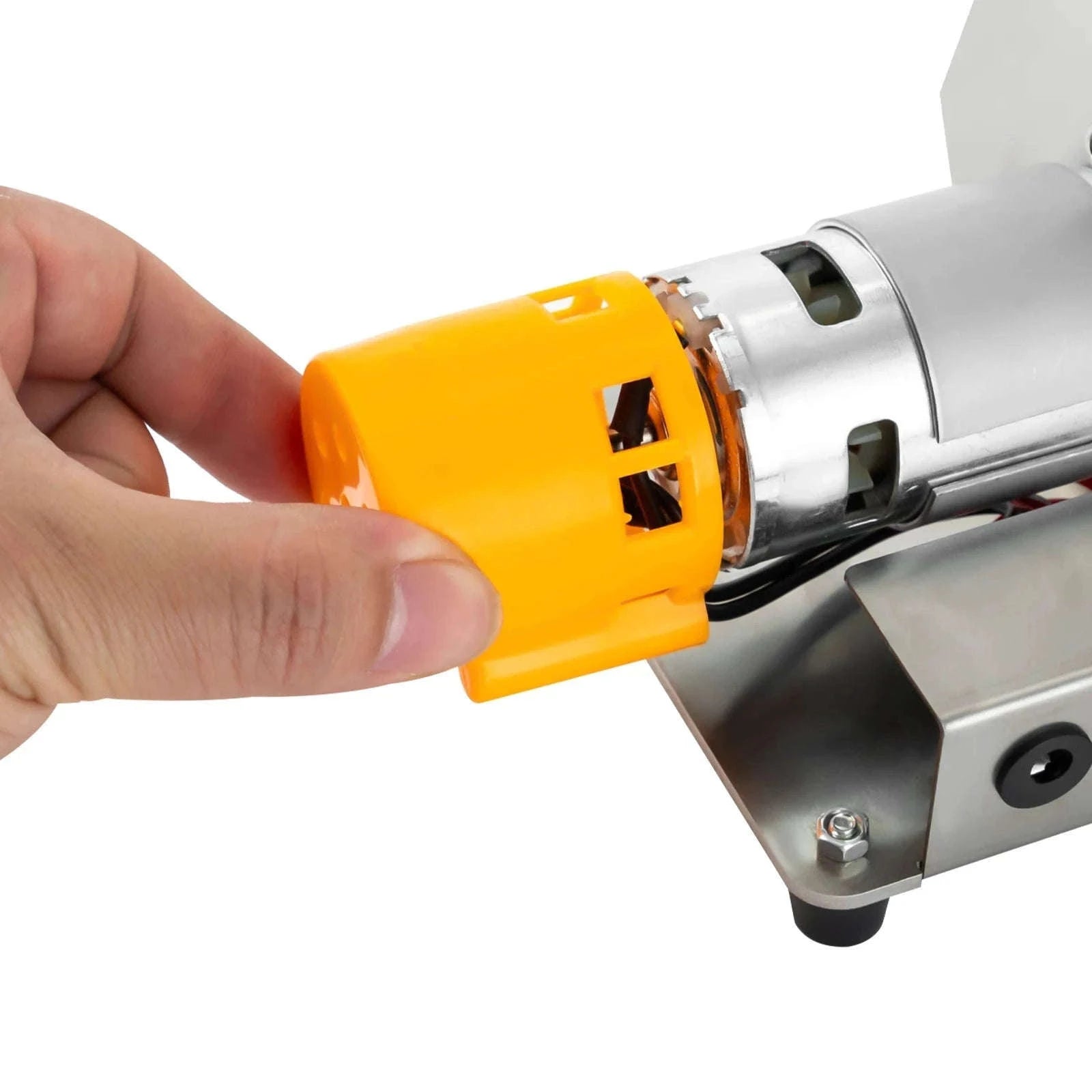 Mini Belt Sander with Adjustable Speed for Precise Craft Work-Silver / United States