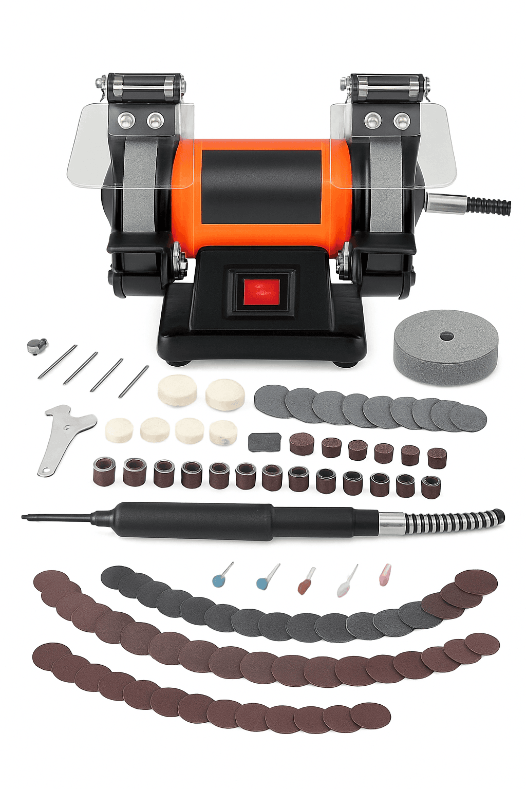 Mini Bench Polisher with Adjustable Speed for Jewelry & Gemstones-1.8kg 3590RPM / United States