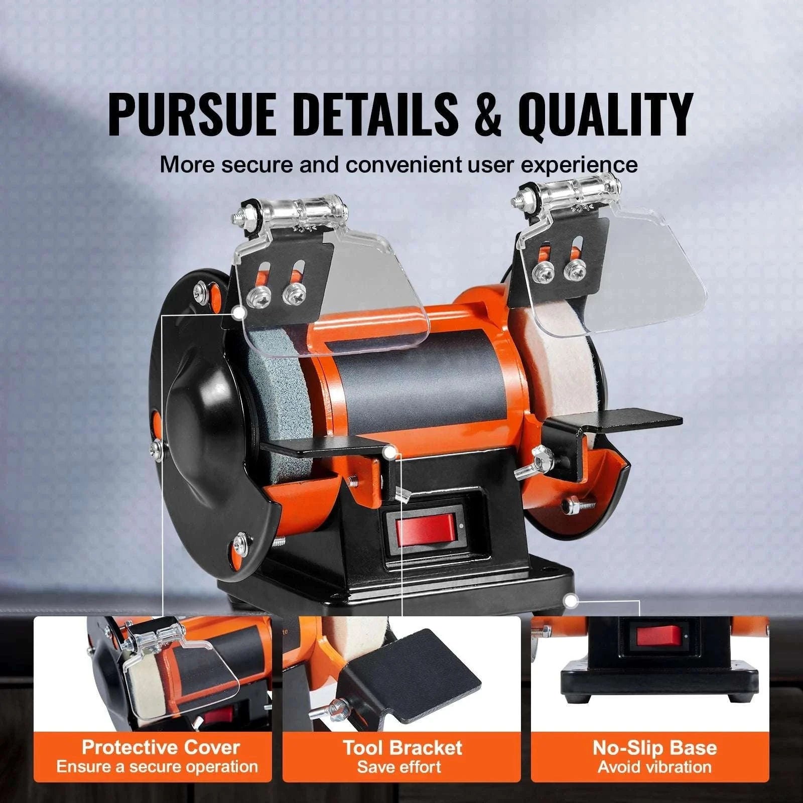 Mini Bench Polisher with Adjustable Speed for Jewelry & Gemstones-1.8kg 3590RPM / United States