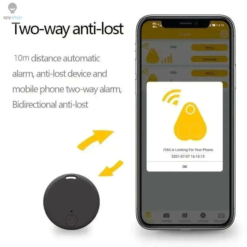 Mini Bluetooth 5.0 Tracker – Smart Finder for Keys, Bags, and Everyday Essentials-Orange