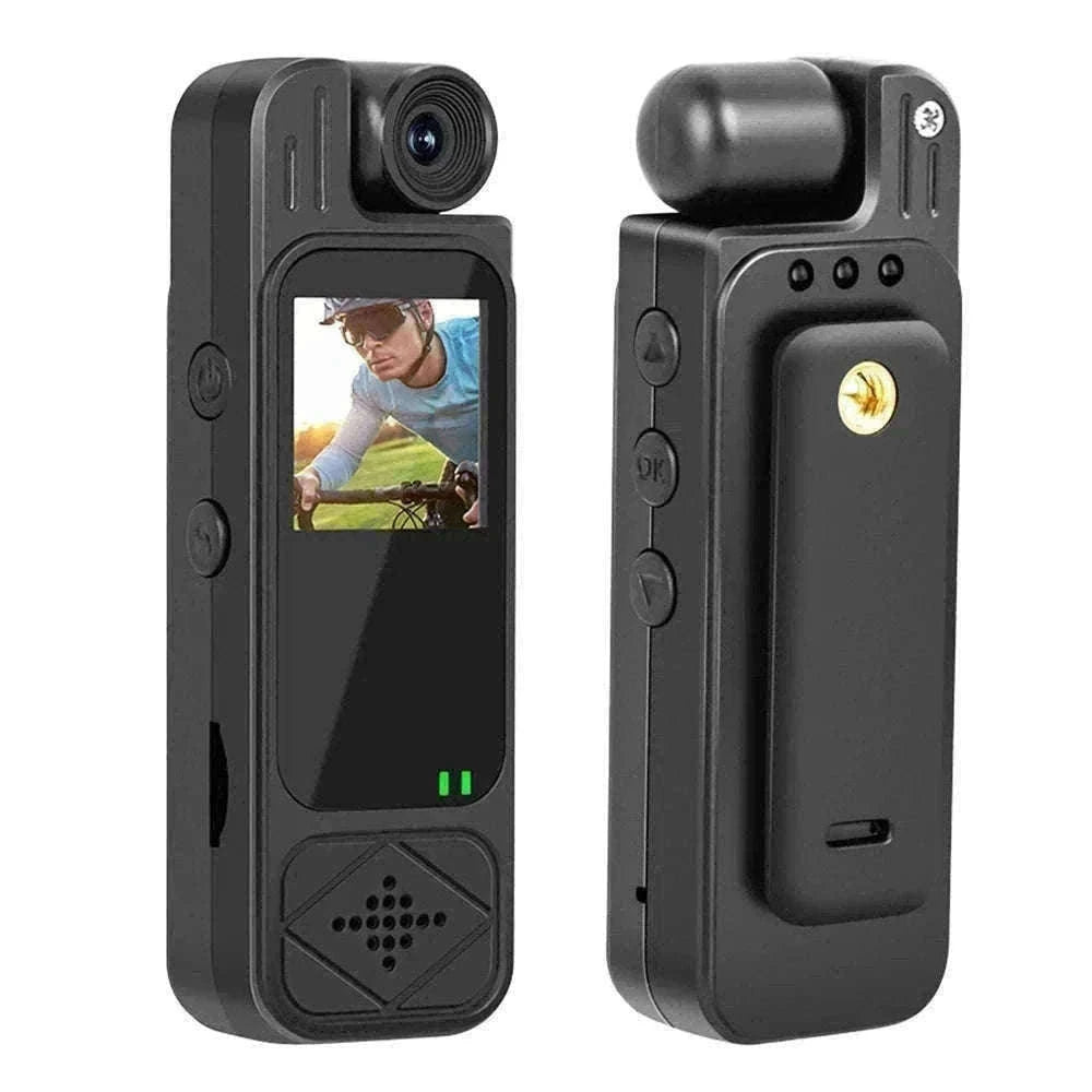 Mini Body Camera 1080P HD with Night Vision & 180° Lens-black / Without TF Card