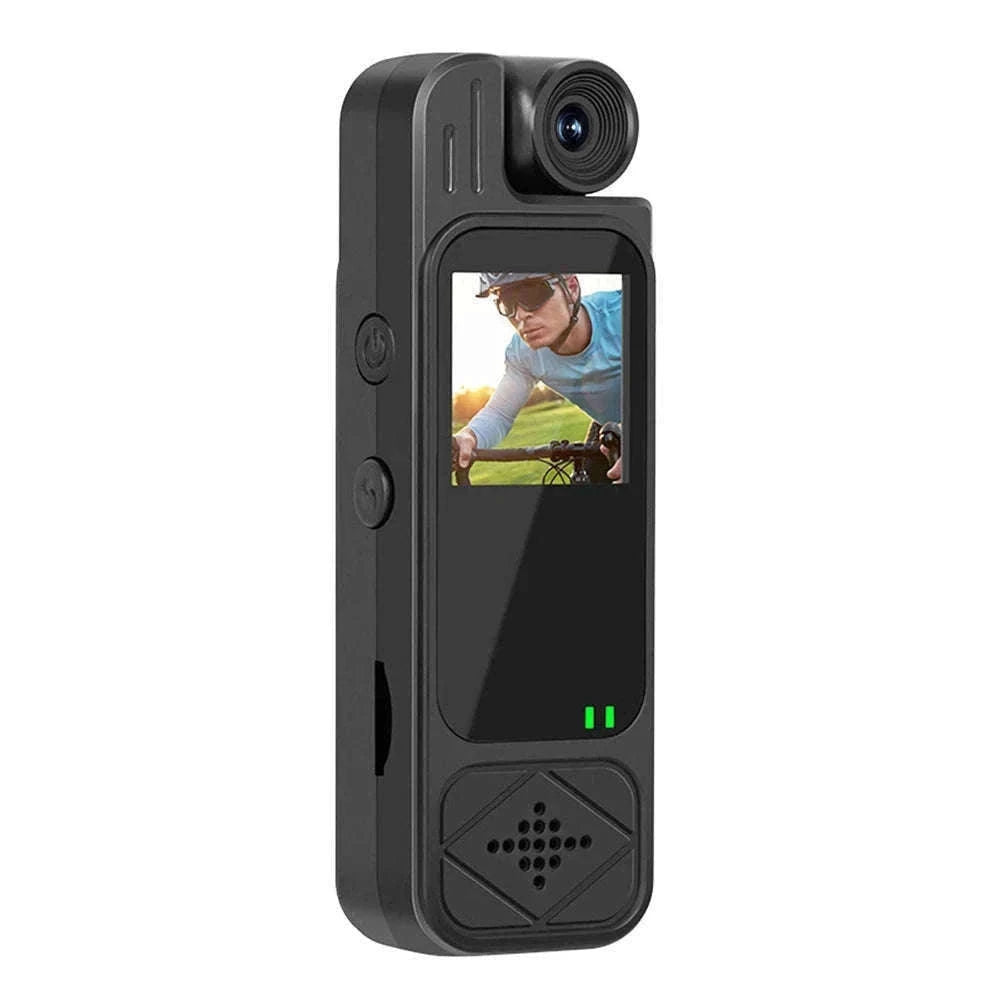 Mini Body Camera 1080P HD with Night Vision & 180° Lens-black / Without TF Card