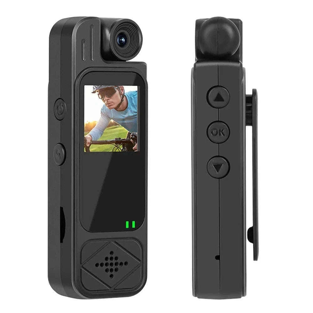 Mini Body Camera 1080P HD with Night Vision & 180° Lens-black / Without TF Card