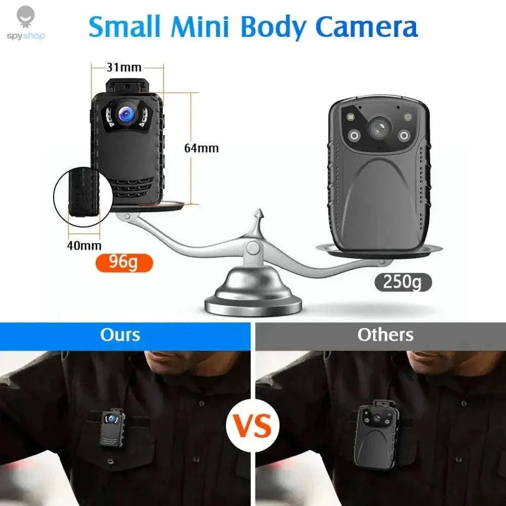 Mini Body Camera with HD Recording, Night Vision, Long Battery-Only camera
