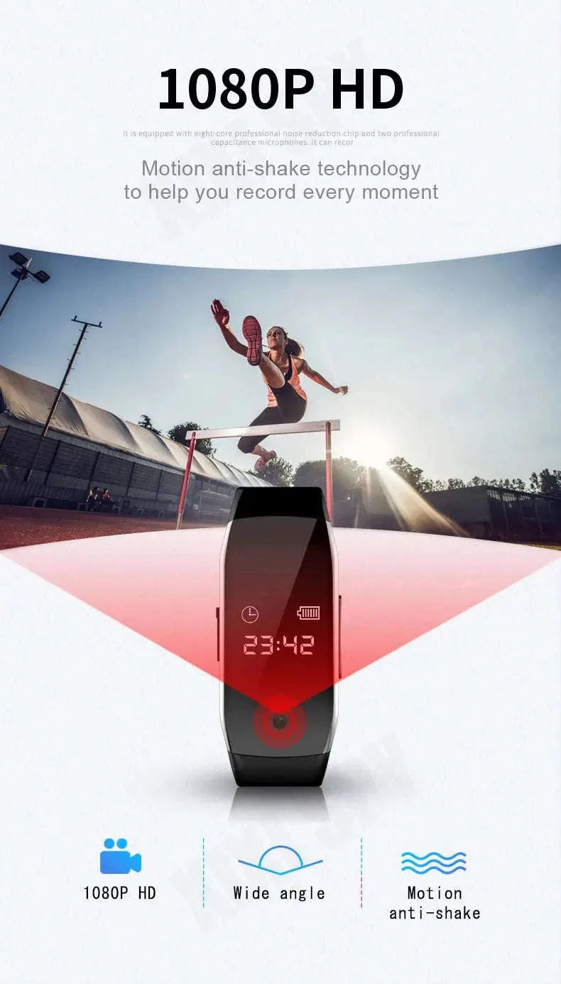 Mini Camera Watch – 1080P HD Recording with Discreet Wearable Design-With otg adapter / 64GB / CHINA