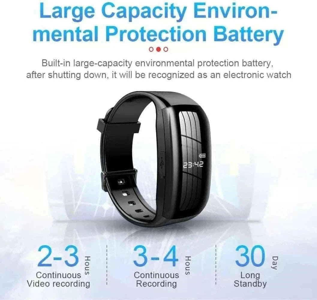 Mini Camera Wristwatch 1080P HD with 4GB Memory Discreet Design-black / 8GB / China Mainland