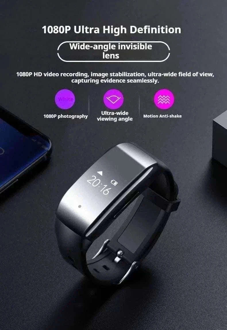 Mini Camera Wristwatch 1080P HD with 4GB Memory Discreet Design-black / 8GB / China Mainland