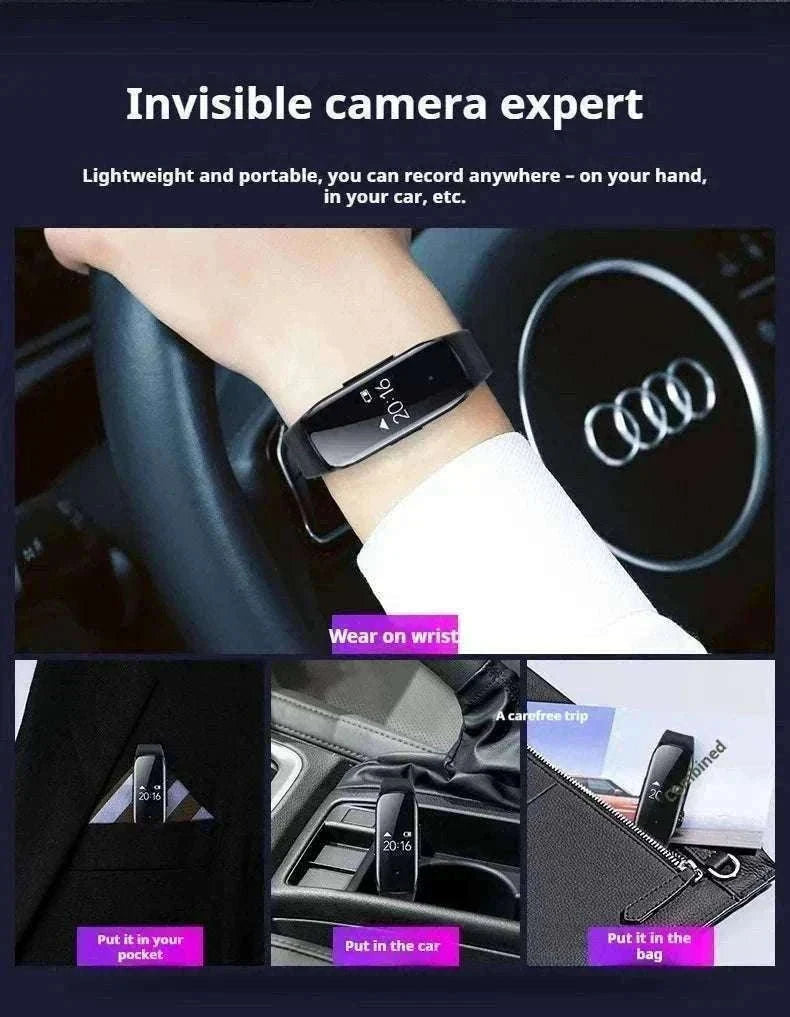Mini Camera Wristwatch 1080P HD with 4GB Memory Discreet Design-black / 8GB / China Mainland
