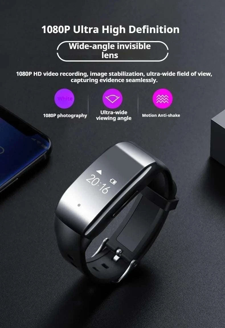 Mini Camera Wristwatch 1080P HD with 4GB Memory Discreet Design-black / 8GB / China Mainland