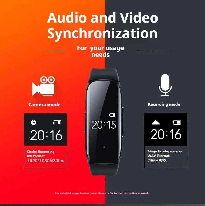 Mini Camera Wristwatch 1080P HD with 4GB Memory Discreet Design-black / 8GB / China Mainland