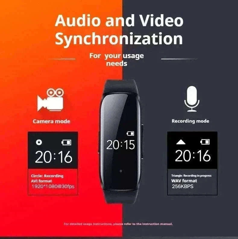 Mini Camera Wristwatch 1080P HD with 4GB Memory Discreet Design-black / 8GB / China Mainland