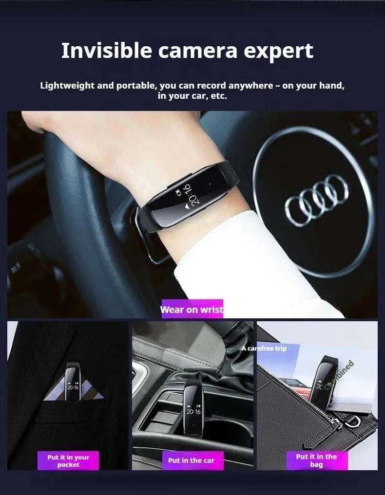 Mini Camera Wristwatch 1080P HD with 4GB Memory Discreet Design-black / 8GB / China Mainland