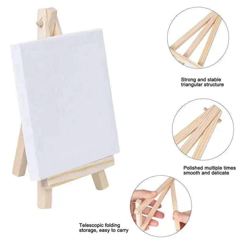 Mini Canvas Painting Set 5pcs – 8×15cm Wooden Art Canvases-(3)-5PCS