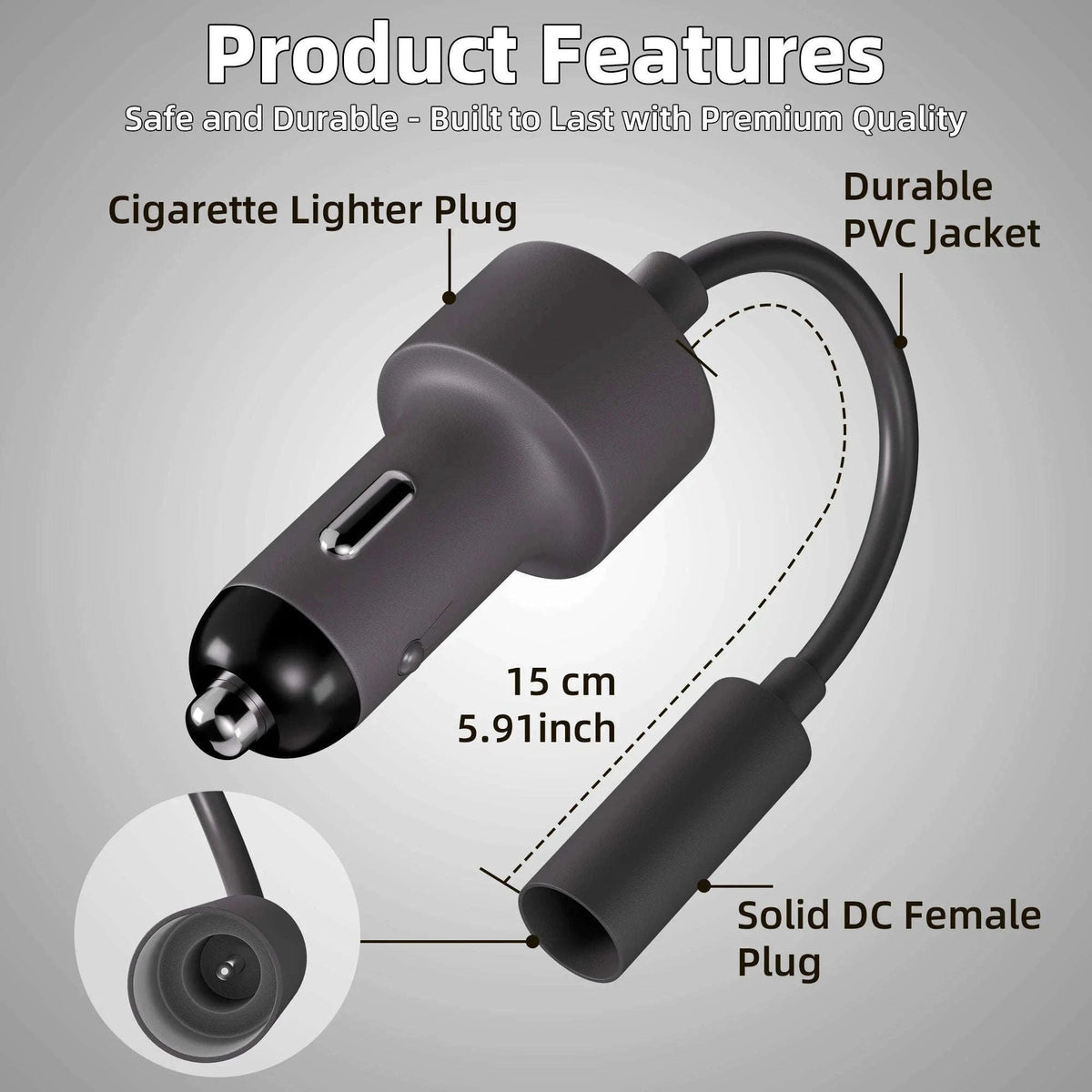 Mini Car Charger Adapter 12V to 20V Converter-For Starlink Mini