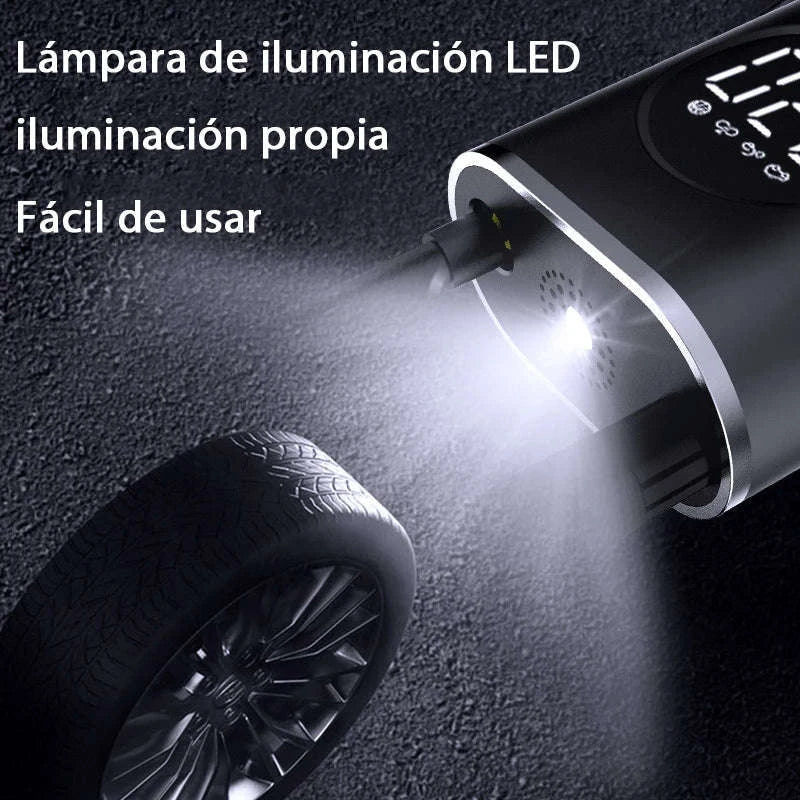 Mini Car Electric Air Pump Portable Wireless Tire Inflator-Wireless Charging / Battery Powered / spain