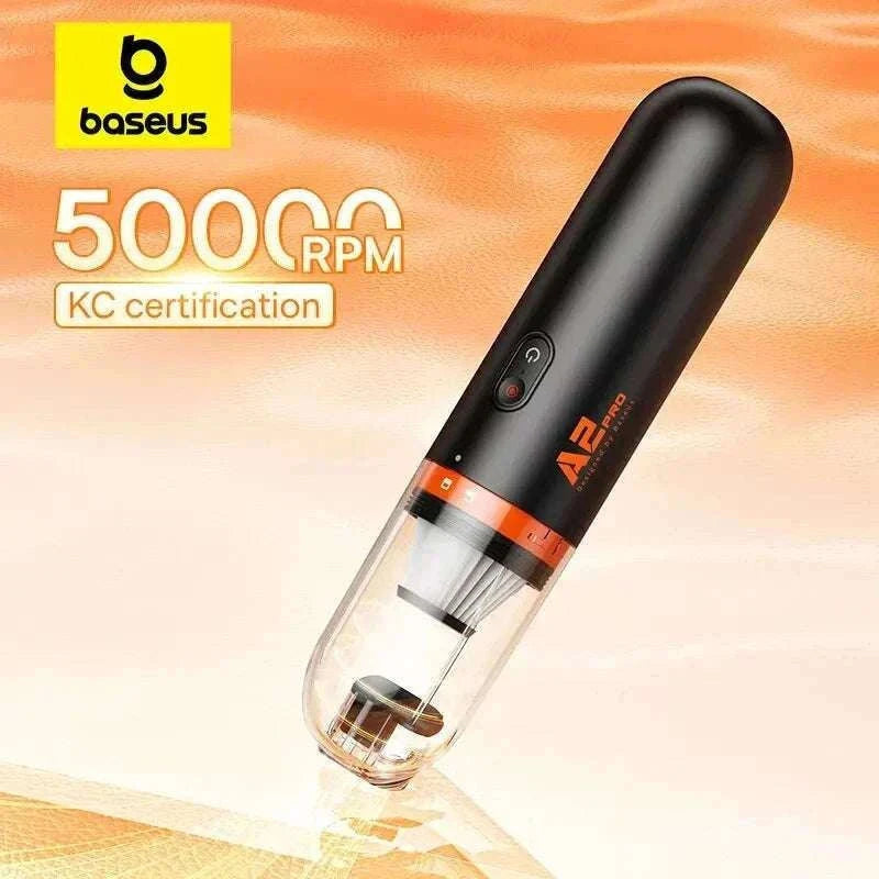 Mini Car Vacuum Cleaner 6000Pa Handheld 2-in-1 Vacuum & Blower-Black