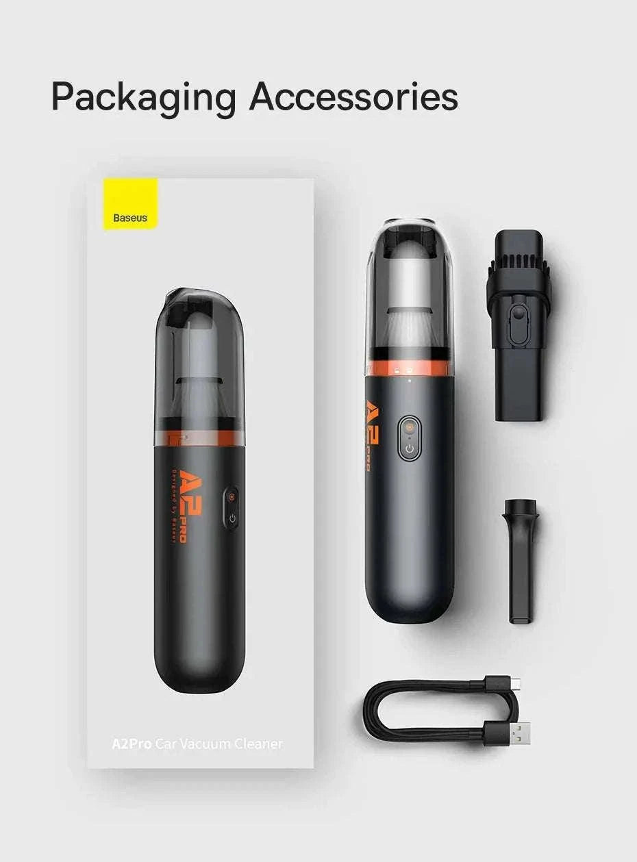 Mini Car Vacuum Cleaner 6000Pa Handheld 2-in-1 Vacuum & Blower-Black