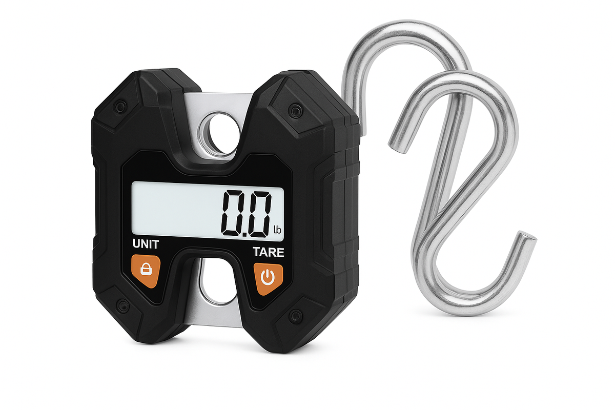 Minikaivostusvaa'alla roikkuva vaaka 440 lb/200 kg LCD-näytöllä, Hold & Tare