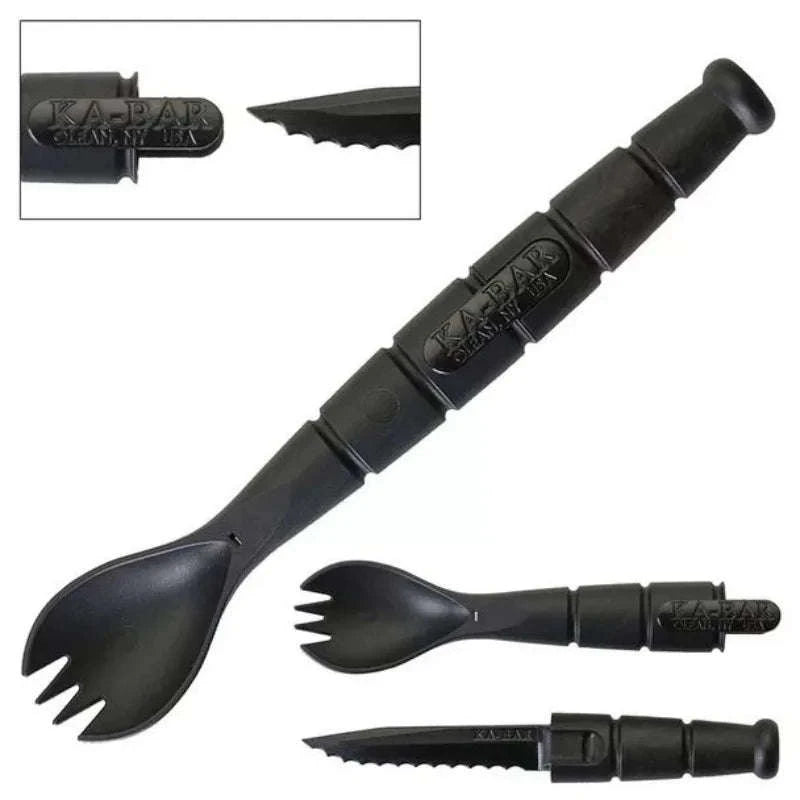 Mini Cutlery Set Foldable Fork Spoon Knife Combo-United States / Dark Khaki