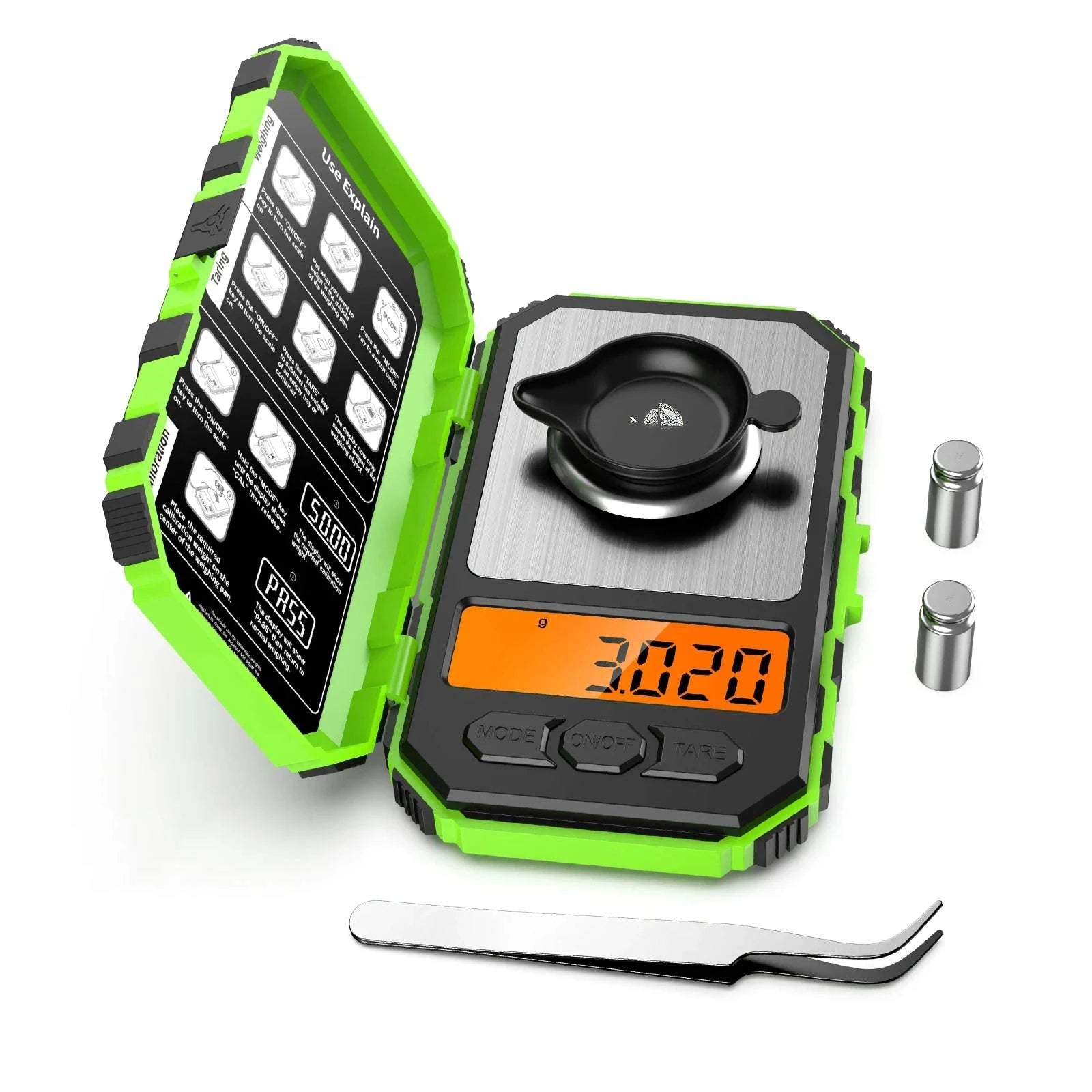 Mini Digital Precision Scale 0.001g Accuracy Pocket Weighing Tool-A1-0.001g 50g-Green / China Mainland