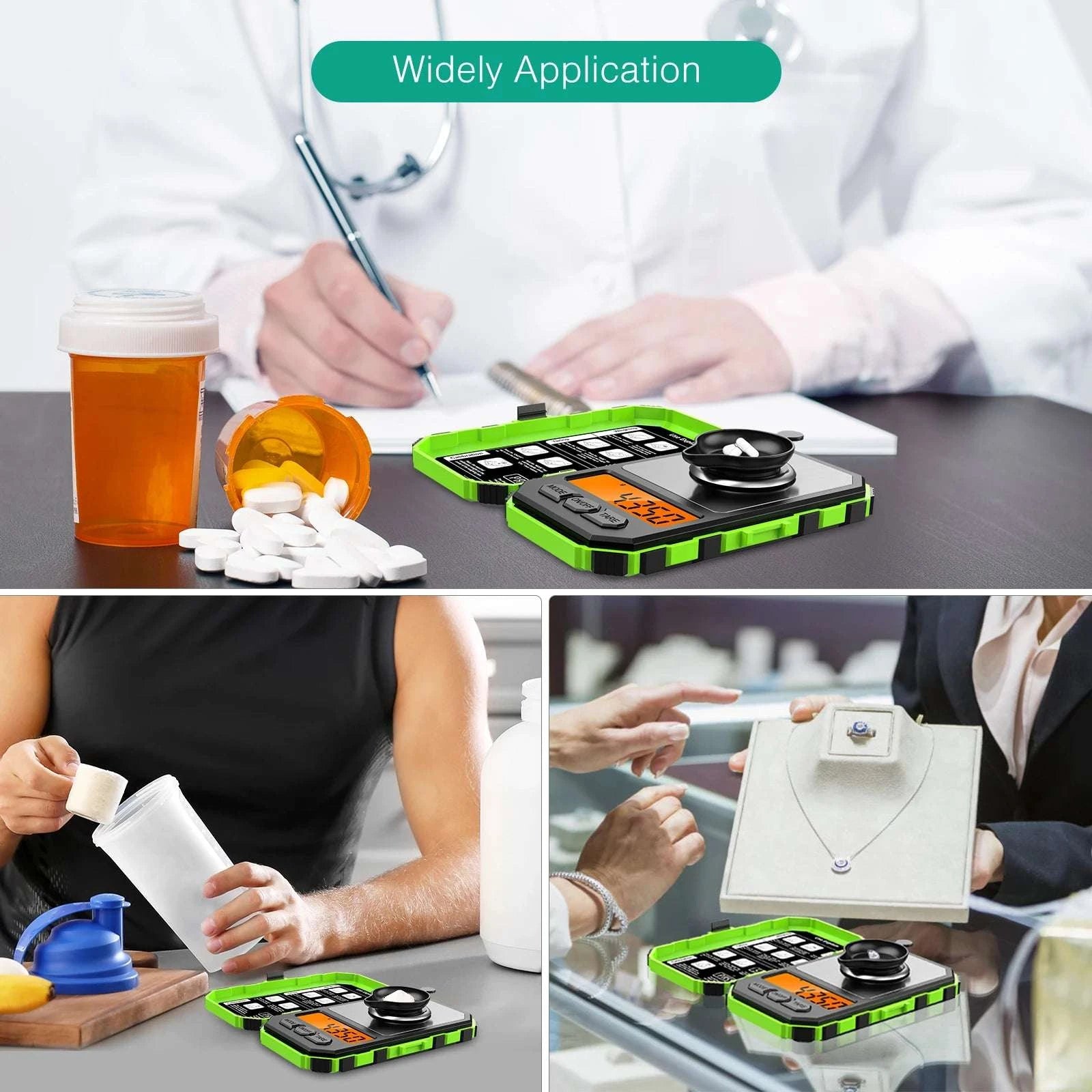 Mini Digital Precision Scale 0.001g Accuracy Pocket Weighing Tool-A1-0.001g 50g-Green / China Mainland