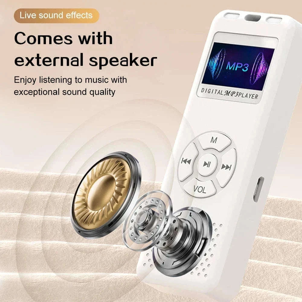 Mini Digital Voice Recorder with MP3 and FM Functions-black