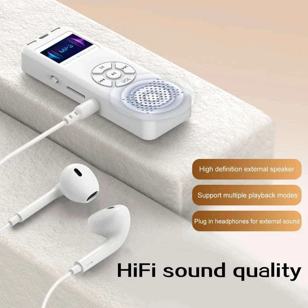 Mini Digital Voice Recorder with MP3 and FM Functions-black