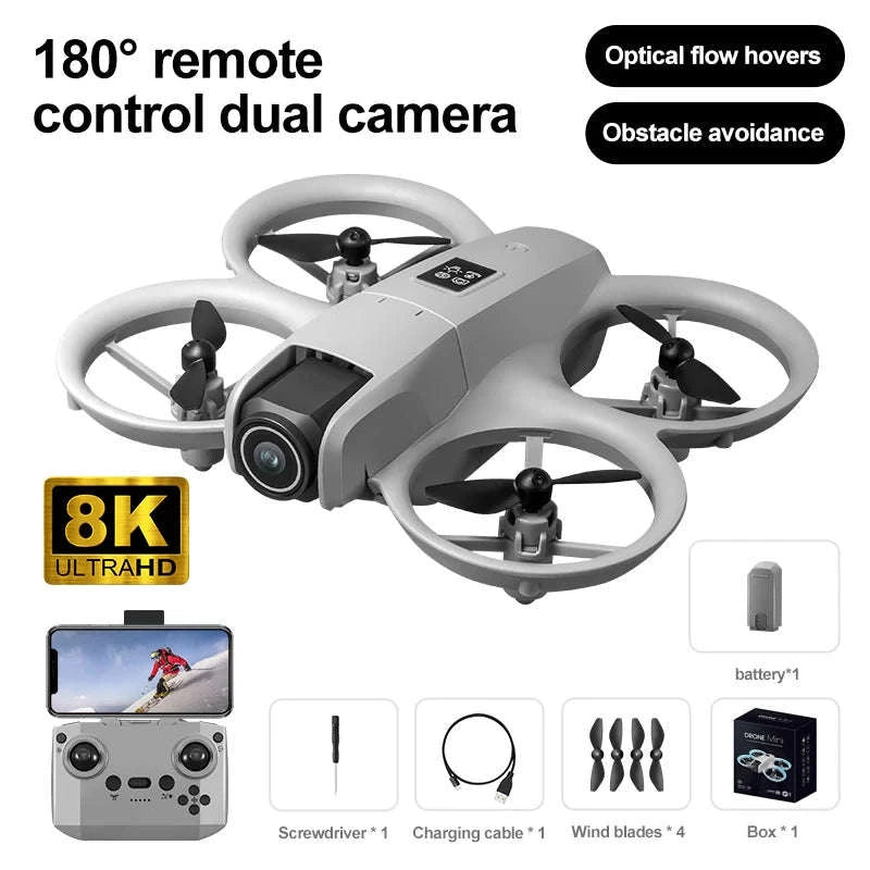 Mini Dual Camera Drone with Obstacle Avoidance and FPV-6K / China Mainland