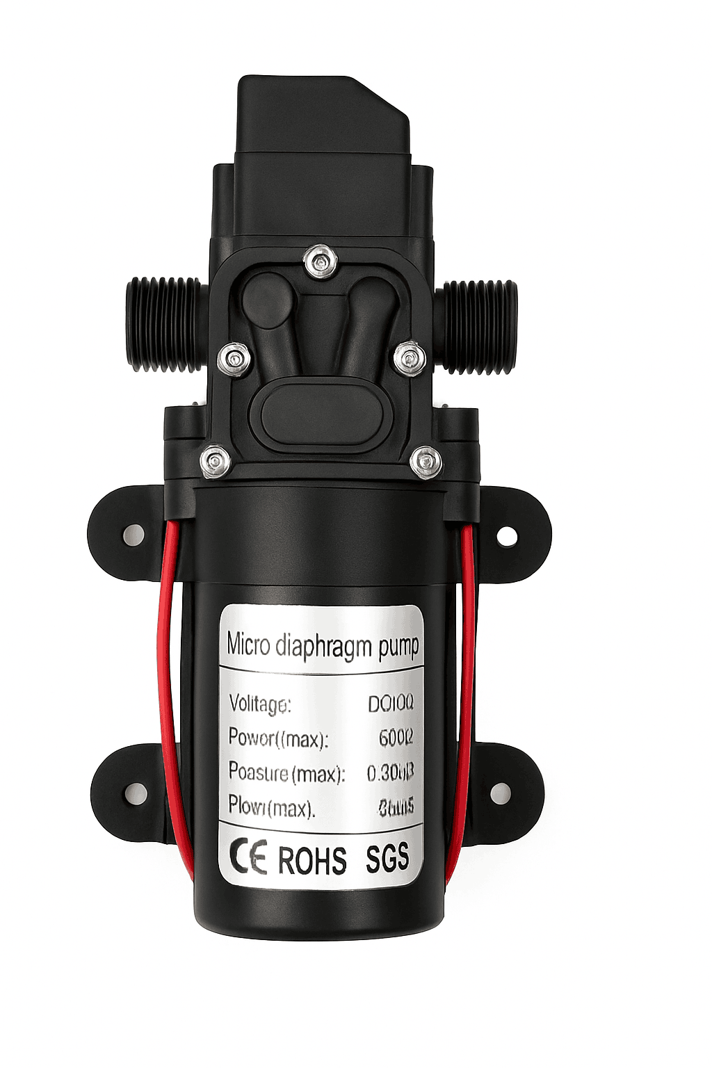 Mini Electric Diaphragm Pump 120 PSI 60W 5L/Min DC 12V Self-Priming-Mode A / DC12V