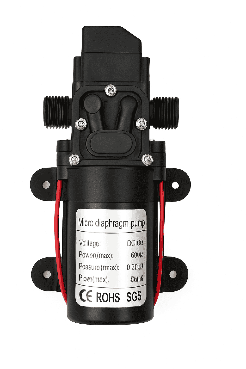 Mini Electric Diaphragm Pump 120 PSI 60W 5L/Min DC 12V Self-Priming-Mode A / DC12V