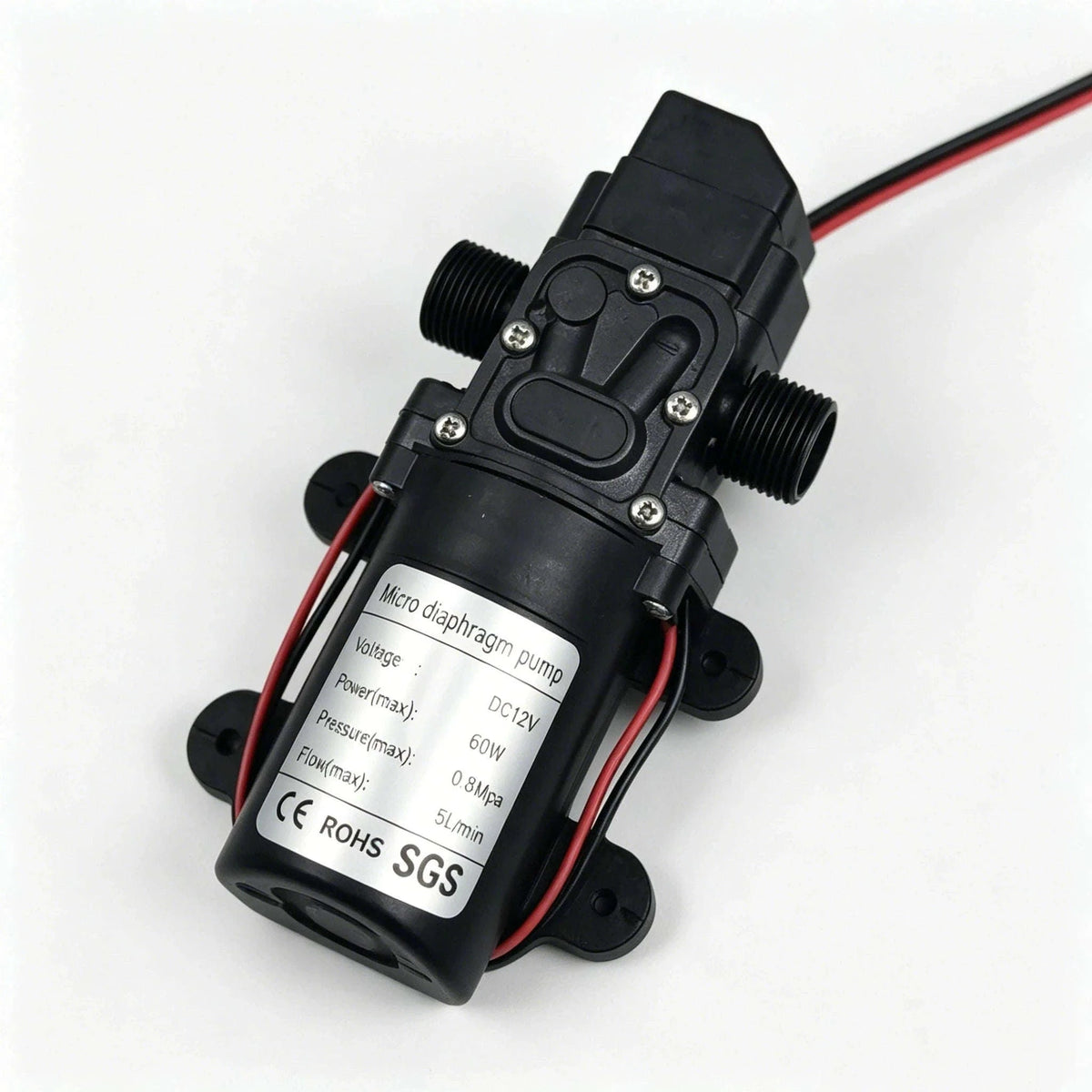 Mini Electric Diaphragm Pump 120 PSI 60W 5L/Min DC 12V Self-Priming-Mode A / DC12V